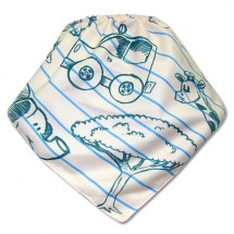 CoolMax吸濕透氣防水口水巾、領巾 _條紋動物